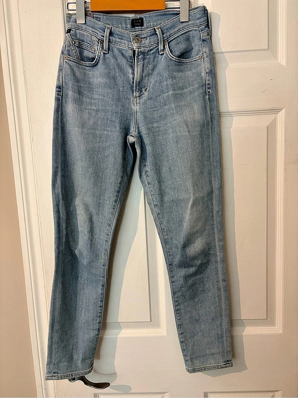 Citizens of Humanity Rocket Crop Highrise Skinny Jeans in Blue Waist 25